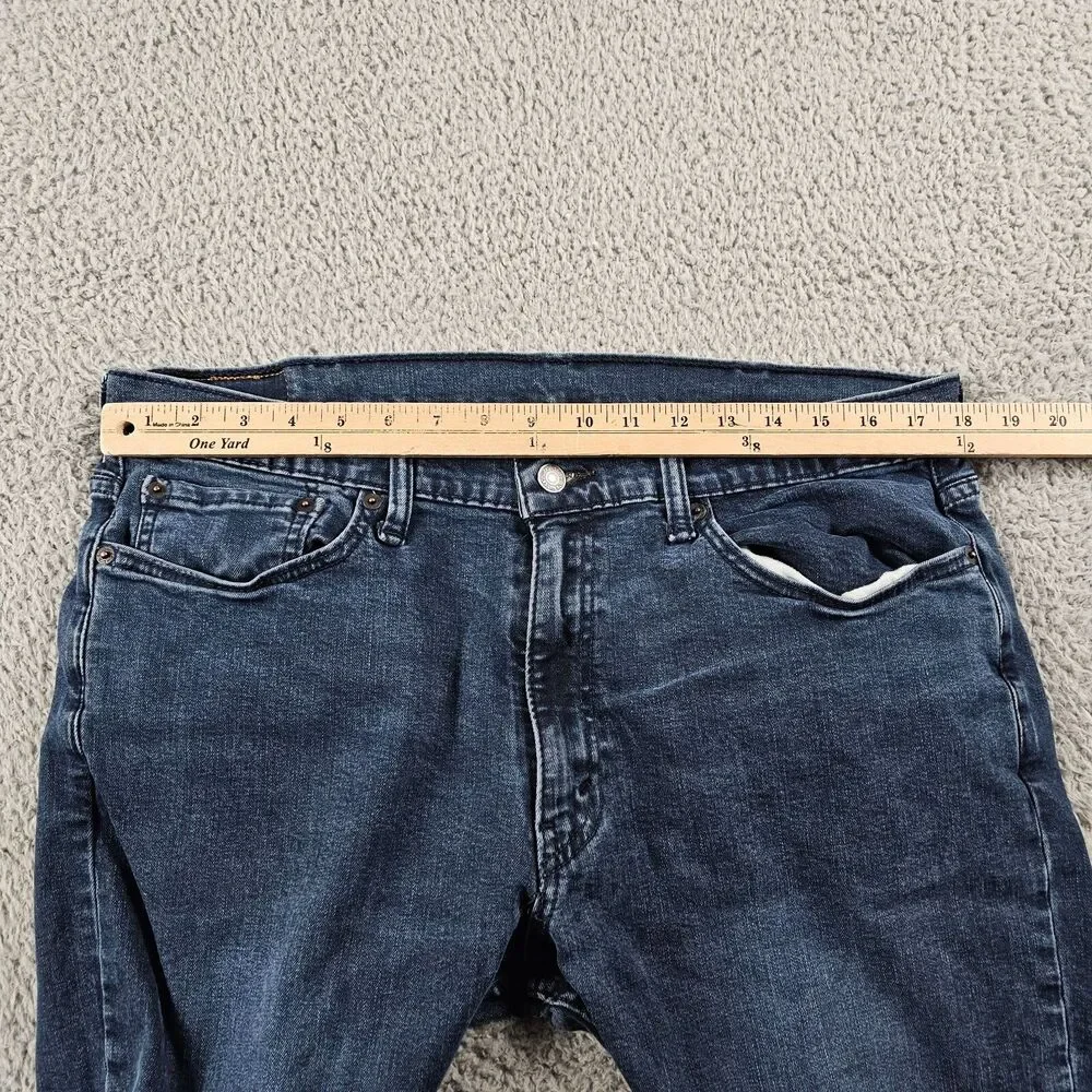 Levis 514 Jeans Mens 36x30 Blue Denim Stretch Regular Straight Work Skate Grunge